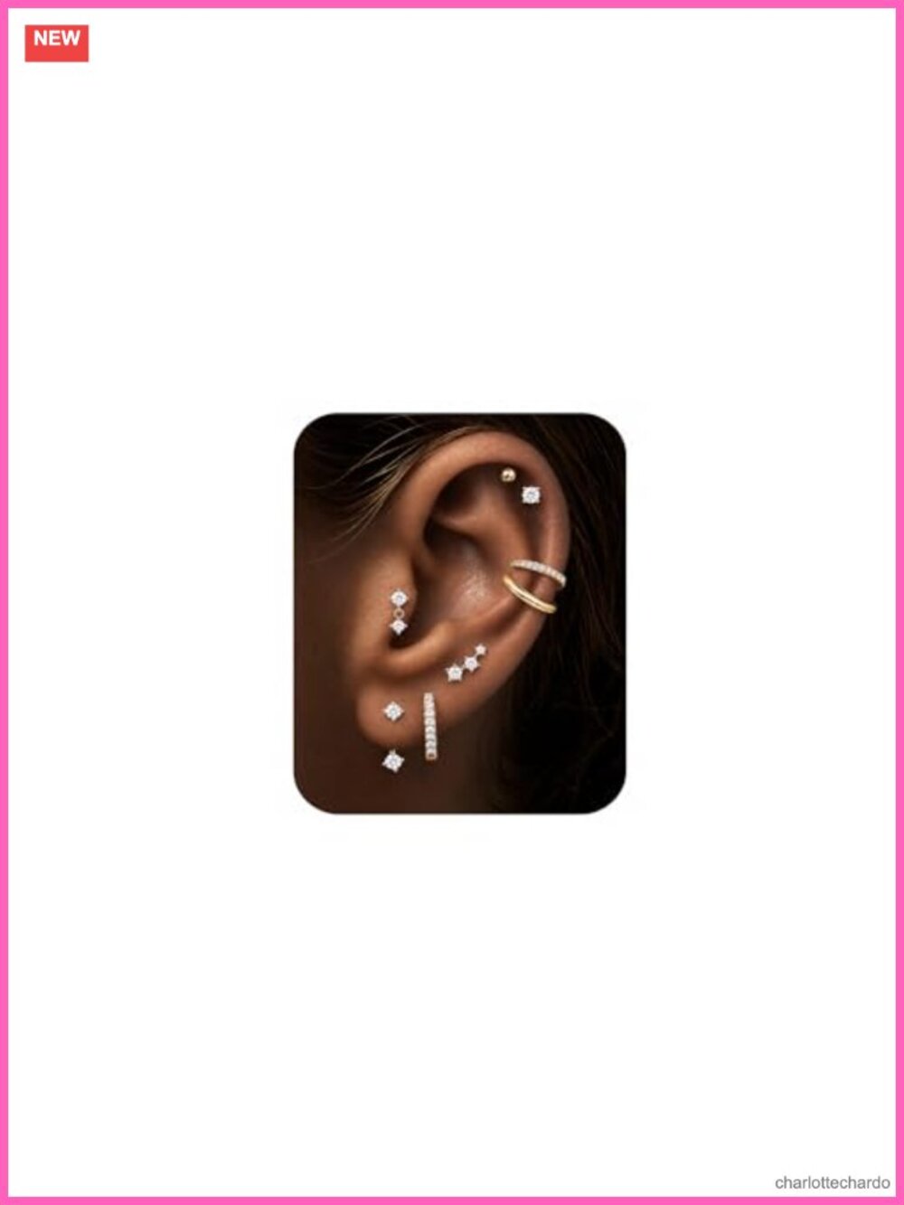 8 Pairs Hypoallergenic 14K Gold Plated Earring Jackets Flat Back Stud Hoop Set